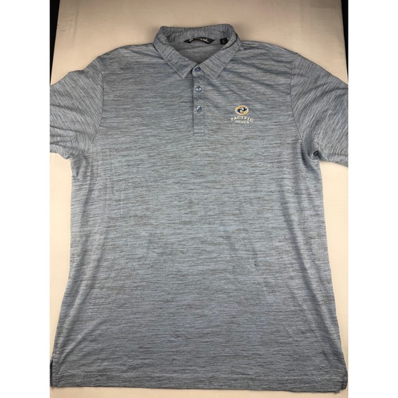 Travis Mathew Other - Travis Mathew Polo XL Blue Pacific Dunes Space Dye Heathered Golf Shirt